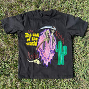Letter Skull Print Short Sleeve T-Shirt