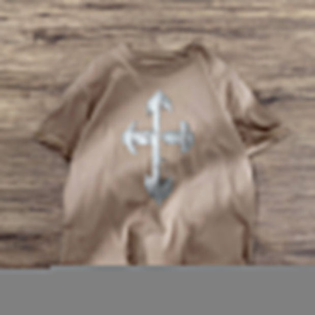 Cross Faith Print Short Sleeve T-Shirt