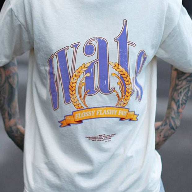 Vintage Graphic Print Short Sleeve T-Shirt