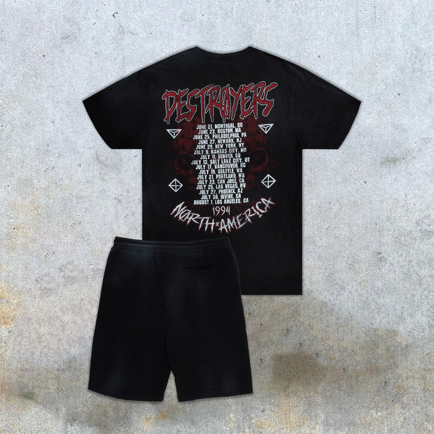 Fashionable personality street style skull suit