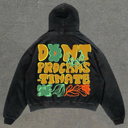 Casual statement letter print hoodie