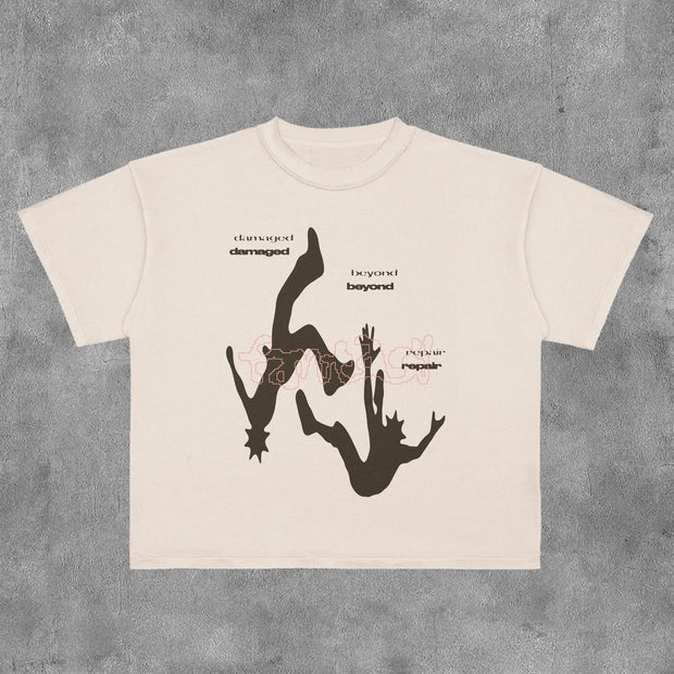 Damaged Beyond Repair Print Short Sleeve T-Shirt