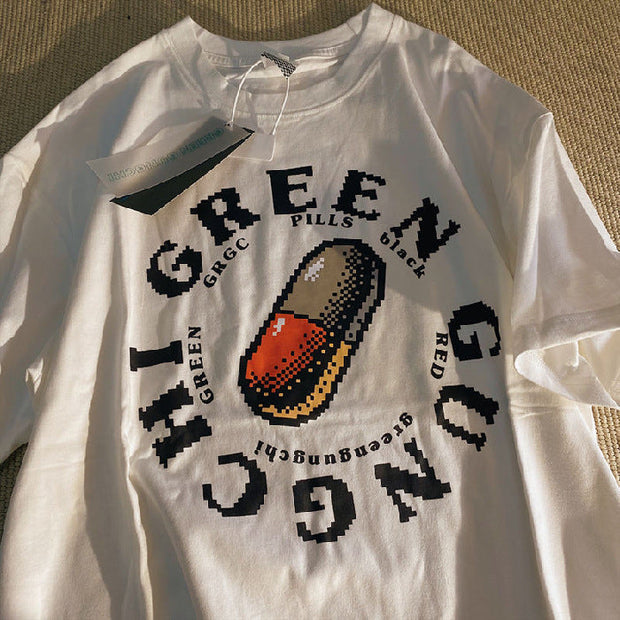 Street style printed American fashion brand short-sleeved T-shirt