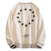 Hoodless plus velvet warm loose Korean style all-match casual couple jacket sweatshirt