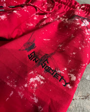 Personalized street ink-splashed print flared pants