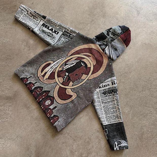 Street Style Character Tapestry Hoodie