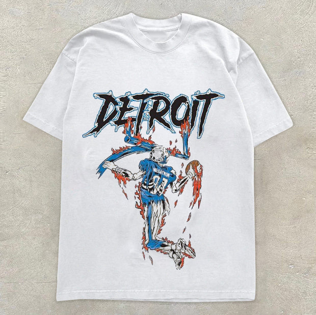 Fashion Personality Print Skull Casual Short Sleeve T-Shirt
