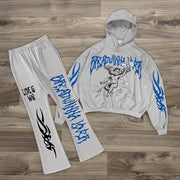 Cupid Print Slouchy Street Hoodie Two-Pack