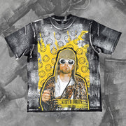 Hip-hop rock Kurt Cobain printed T-shirt