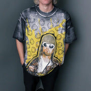 Hip-hop rock Kurt Cobain printed T-shirt