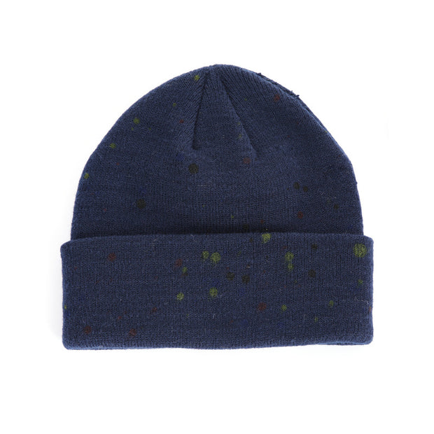 Spray-painted colorful polka dot graffiti wool knitting hat