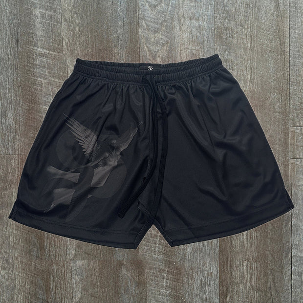 casual angel print shorts