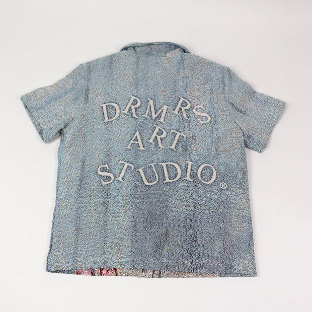 Vintage Headshot Tapestry Lapel Short Sleeve Jacket