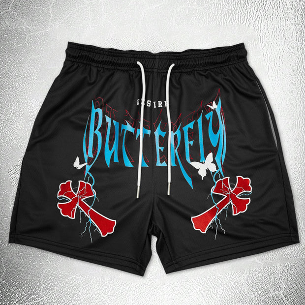 Fashion print i street hip hop trendy brand shorts