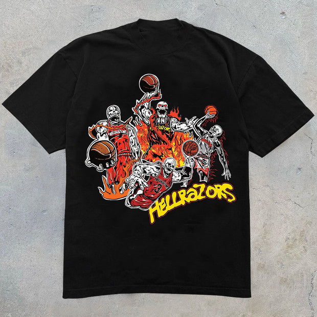 Personalized street style printed sports T-shirt men