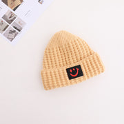 Black retro smiling men and women warm knitted hats