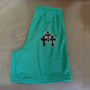 Casual cross-print retro shorts