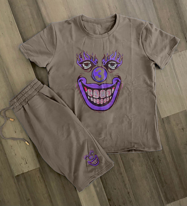 Loose Vintage Street Short Sleeve Shorts Set