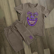 Loose Vintage Street Short Sleeve Shorts Set