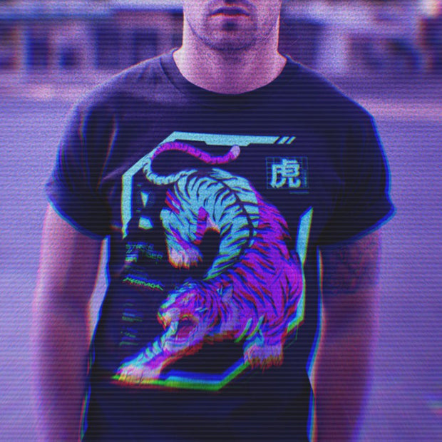 TORA Cyberpunk Print Short Sleeve T-Shirt