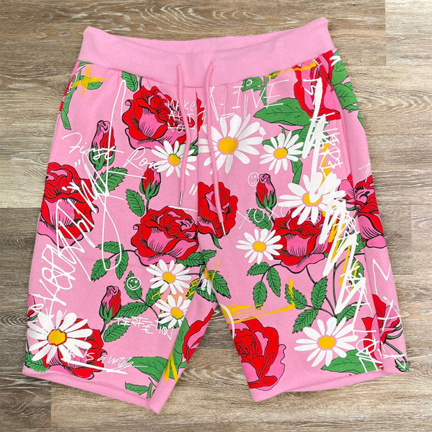 Trendy casual printed street sports shorts