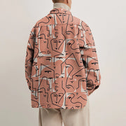 Street style fashion print retro flannel jacket