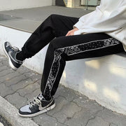 Casual trendy personality drawstring trousers
