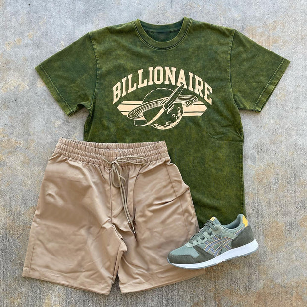 Personalized Street Style Casual Print Short Sleeve Shorts Two-piece Set