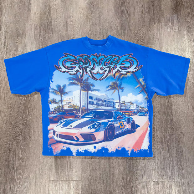 City Car Print Short Sleeve T-Shirt