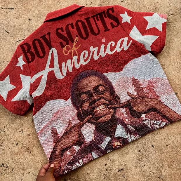 Boy Scouts of America tapestry short-sleeved jacket