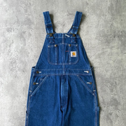 Vintage Denim Multi-Pocket Overalls