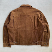 Corduroy Lapel Zip-Up Jacket