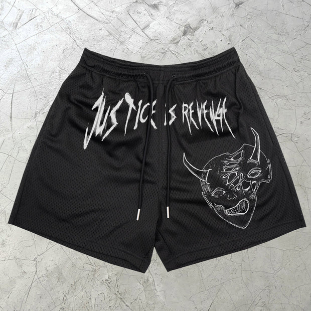 Retro Street Loose Mesh Shorts