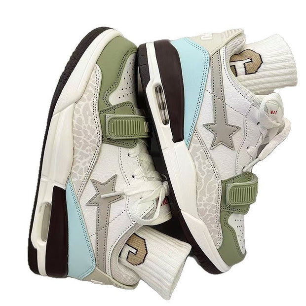 Lucky Star splicing air cushion couple sports casual shoes