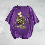 Personalized Skull Funny Print Short Sleeve T-shirt