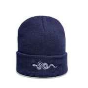 Personality all-match embroidery snake knit hat men