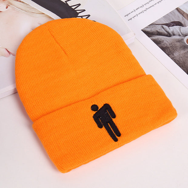 Fashion billie embroidery villain knit hat for men and women