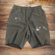 Retro fashion street style print shorts