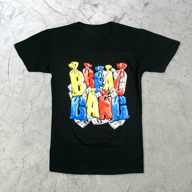 Personalized casual letter print loose T-shirt