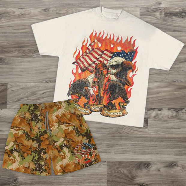 American Eagle Print Vacation Two-Piece Set