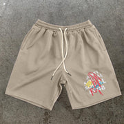 Retro Fashion Street Print Casual Shorts