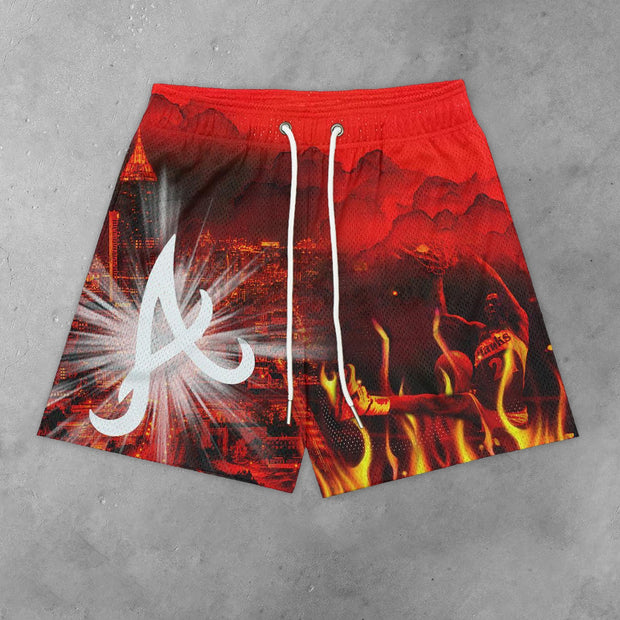 Chic casual preppy printed shorts