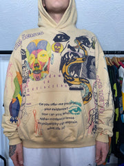Street style personality men's printed hoodie