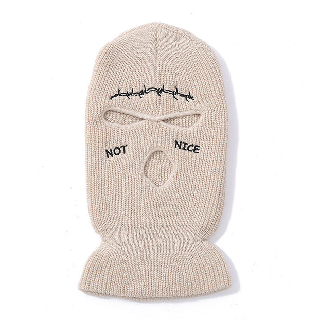 Eyes Hollow Out Funny Pullover Knit Hat
