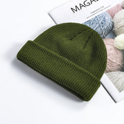 Melon leather hat men's warm short cold hat woolen hat
