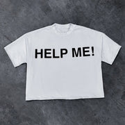 Character Portrait Help Me Print Short Sleeve T-Shirt