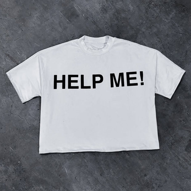 Character Portrait Help Me Print Short Sleeve T-Shirt