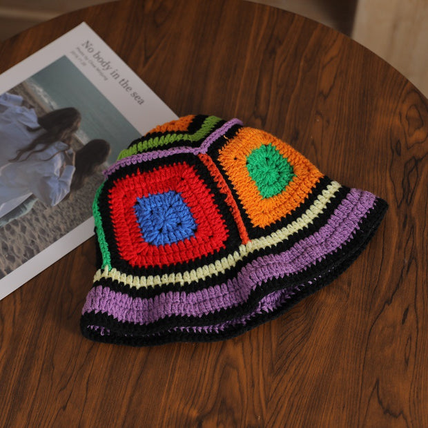 Square Hand-woven Knitted Hat