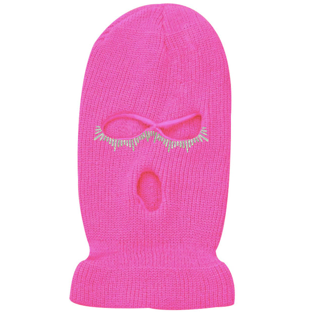 Warm three-hole hat ski riding sports knitted hat