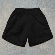 street-pattern mesh shorts